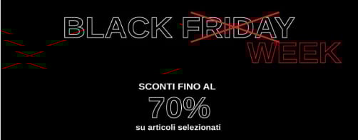 Black Friday diventa Black Week: scontissimi fino al 28/11